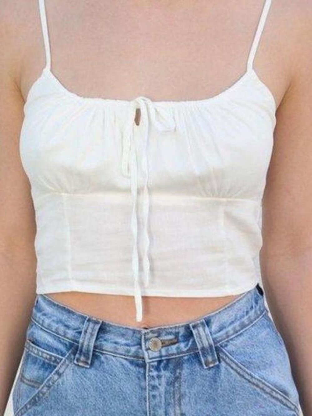 Brandy Melville Jennifer crop top white NWT